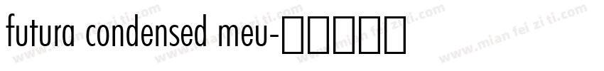 futura condensed meu字体转换